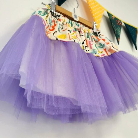 tutu tulle violet